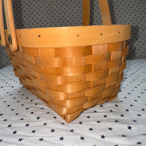 Vintage Woven Oblong Handled Gathering / Gardening / Herbs / Flower Basket EUC - Picture 16 of 17
